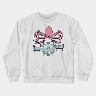 Octopus Playing Drums Crewneck Sweatshirt